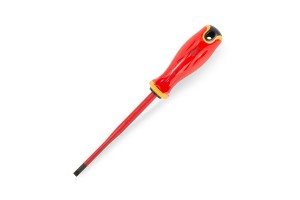 Отвертка диэлектрическая шлицевая 5.5x125 серия СЛИМ для работ под напряжением до 1000 В