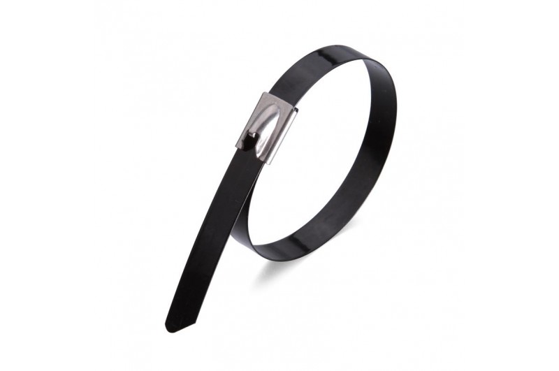 Стяжка стальная СКС-П (304) 4.6х150 (50шт) из нержавеющей стали AISI 304 с полимерным покрытием