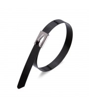 Стяжка стальная СКС-П (304) 4.6х200 (50шт) из нержавеющей стали AISI 304 с полимерным покрытием