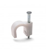 Скоба пластиковая СПК 8 (50шт) круглая