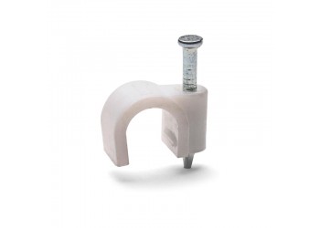 Скоба пластиковая СПК 8 (50шт) круглая