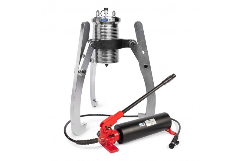 Съемник гидравлический с выносным насосом СГН-100 серия ПРОФИ усилием 100 т, диаметром захвата 950 мм и глубиной захвата 490 мм