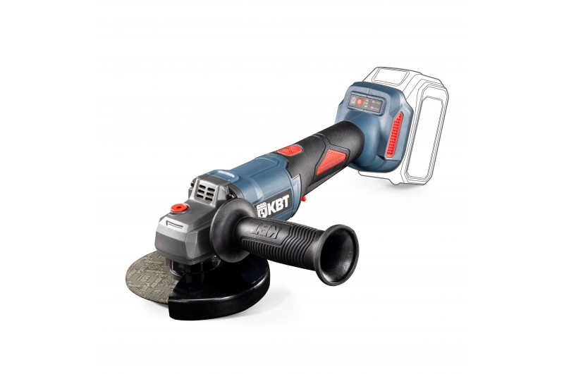 Угловая шлифовальная машина GB-20-125R без АКБ и ЗУ серия ПРОФИ с поворотной рабочей головой, регулировкой частоты вращения и максимальным размером оснастки до 125 мм