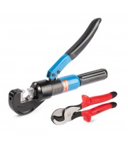 Набор инструментов ПГР-70 + НКи серия МАСТЕР для опрессовки неизолированных кабельных наконечников 4-70 мм² и резки кабеля Ø до 16 мм