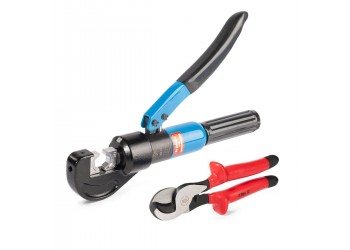 Набор инструментов ПГР-70 + НКи серия МАСТЕР для опрессовки неизолированных кабельных наконечников 4-70 мм² и резки кабеля Ø до 16 мм