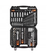 Набор инструментов НАИ-10/216 серия KBT-PROFESSIONAL с торцевыми шестигранными, головками Е-типа и трещоткой 1/2’’, 1/4’’, 3/8’’