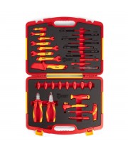 Набор диэлектрического инструмента НИИ-14 серия ПРОФИ торцевые шестигранные головки с трещоткой для работ под напряжением до 1000 В, стандарт VDE