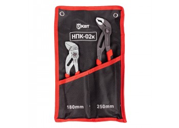 Набор переставных клещей НПК-02к серия ПРОФИ с кнопочной фиксацией