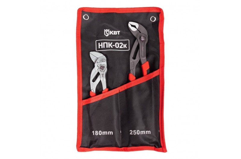 Набор переставных клещей НПК-02к серия ПРОФИ с кнопочной фиксацией