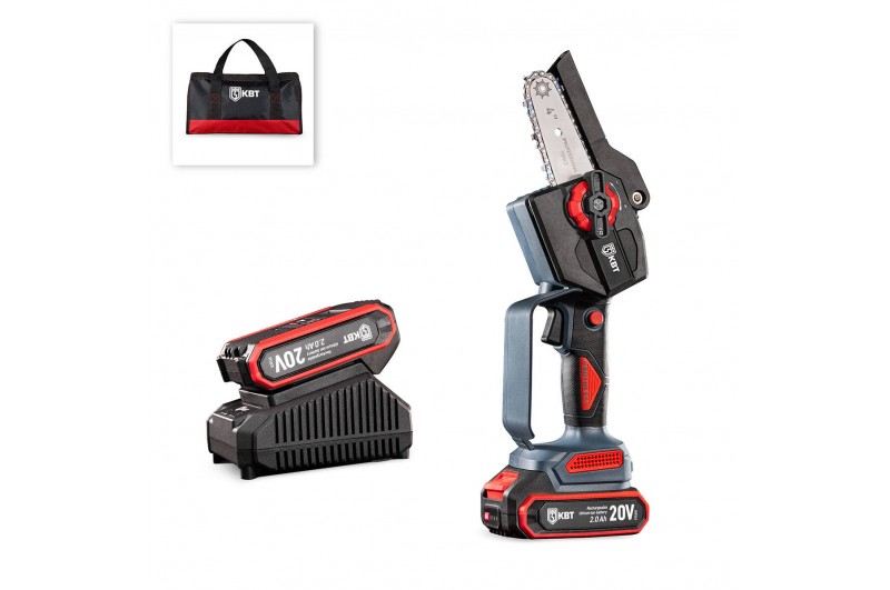 Пила цепная аккумуляторная CBS-20-04 серия ПРОФИ бесщеточная с размером шины 4 дюйма (10 см)