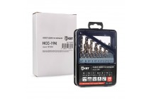 фото Набор сверл по металлу НСС-19К серия ПРОФИ 19 шт., сталь М35 (Р6М5К5) Кобальт, 1-10 мм