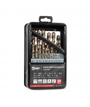 Набор сверл по металлу НСС-25К серия ПРОФИ 25 шт., сталь М35 (Р6М5К5) Кобальт, 1-13 мм