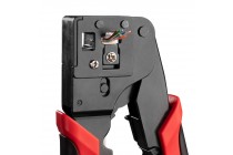 фото Пресс-клещи для RJ разъемов JT-05 серия ПРОФИ Кримпер с 2 встроенными модулями для обжима RJ-45, RJ-12, RJ-11