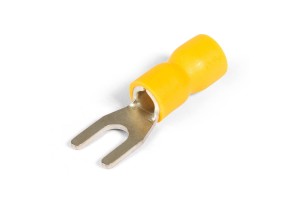 Наконечник кабельный вилочный изолированный НВИ 6.0-4 серия EasyFix с ПВХ манжетой