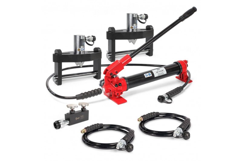 Комплект для разгонки фланцев РФН-10-54 «Максимум» серия ПРОФИ клиновой гидравлический с выносным насосом