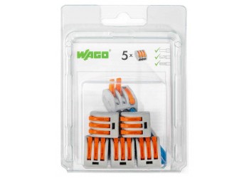 Клеммы WAGO 222-413/996-005 (3Х2,5мм2) (мини-упаковка 5шт.) 76083