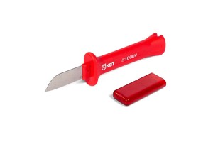 Нож диэлектрический НМИ-12 серия ПРАКТИК монтерский с прямым лезвием для работ под напряжением до 1000 В